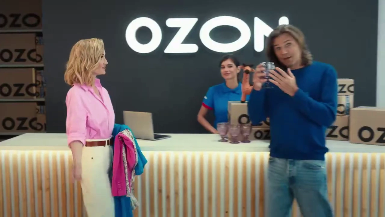 Ozon с Гагариной и Маликовым реклама на ТВ